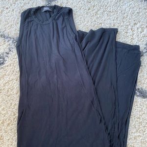 Long black casual or party dress